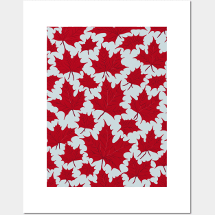 Maple leaves Pattern Posters and Art